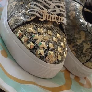 Juicy Couture Studded Camo Gold Sneakers